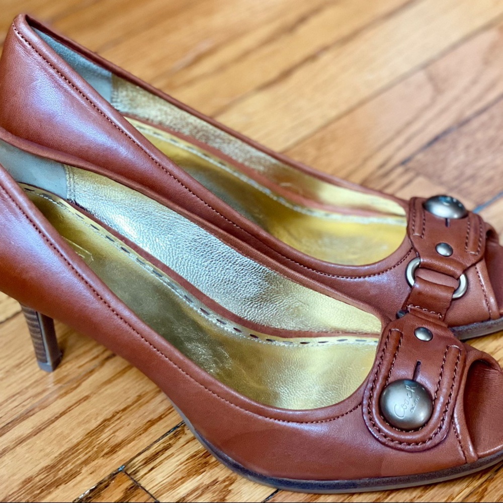 Coach leather heels